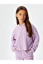 Crop Sweatshirt Hooded Textured