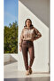 Brown Patterned Jogger Pants - 5