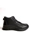 Women's Leather Casual Boots 1458-2 - Black - 41