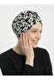 Night Flower Patterned Lined Ready-To-Wear Turban Hijab Pool Cap Suitable for Medical Use - 4