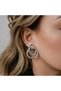 Silver Color Brand Earrings 4 cm