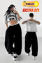 Seasonal Baggy Plus Size Extra Wide Leg Elasticated Non-See-Through Fabric Cotton Oversize Tracksuit
