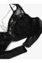 Detachable Body Necklace Detail Without Underwire Without Padding Lace Bralets - 2