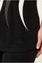 Women's Plus Size Black Blouse with Stones and Print Detail - 5