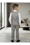 Boys' Tuxedo Suit Set with Vest and Bow Tie - 3