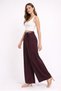 High Waist Tie-Up Zip Detail Wide-Leg Plazzo Trousers - 3