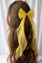 Women's Long Tulle Bow Buckle Dark Yellow - 2
