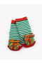 New Year's Themed Socks with Applique Detail - 2