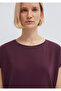 Soft-Premium Purple (TENCEL™ ™ ) Modal Blended Basic T-Shirt Loose Fit / Comfortable Loose Cut 167245-70421 - 7