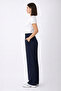 Women's Lycra Velcro Closure Navy Blue Palazzo Pants - 6