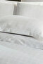 Checkered Satin 100% Cotton Double Duvet Cover Set |   White Without Sheets - 6