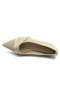 Feles Knitted Knotted Pointed Toe Women's Ballet Flats Shoes Beige - 5