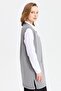Women's Back and Skirt Openwork Thin Knitwear Vest Smoked - 6
