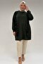 58074 Large Size Ruffle and Stone Detailed Combed Cotton Tunic - Khaki - 6