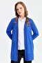 Women's Knitwear Araboy Summer Thin Jacket Cobalt Blue