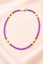Rainbow Colored Sand Bead Necklace - Handmade Minimal Choker Summer Necklace - 2