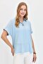 Women's Brooched Maroken Shirt B. Blue - 6