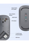 2.4Ghz Sessiz Tuşlu Kablosuz Optik Mouse, Gri, 90373 - 7