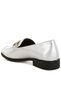 Women's Metallic Horsebit Detail Loafers in Silver - 3