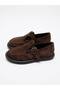 Women’s Brown Suede Buckled Saddle Detail Loafers – Comfortable and Stylish Everyday Wear Margos - 2