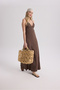 Onella Strappy Brown Long Dress - 3
