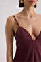 Onella Strappy Burgundy Long Dress - 8