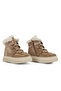 Adia Nubuck Plush Fur Girl's Boots Sand Color - 5