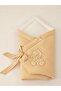 Beige 100% Cotton Special Fabric Baby Swaddle Blanket – Embroidery Detailed, Hospital Release & Newborn - 7