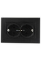 Ri̇ta Black Frame Double Grounded Socket