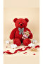 Special for Lovers: 160 Bow-Tie Big Teddy Bears and Heart-Shaped Brown Teddy Bear Bouquet