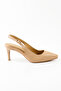 Genuine Leather Nude Heeled Shoes - Rgn80124