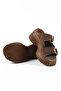 Genuine Leather Brown High Sole Women's Shoes Slipper - Rgn01 - 5