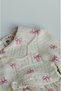 Baby Girl Bow Print Dress with Bloomers - 5