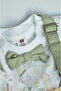 Baby Boys Printed Top and Yellow Suspender Pants Set - 2