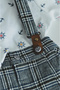 Baby Formal Shirt & Checkered Suspender Pants Set with Bow Tie - 3