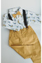 Sailboat Suspender Pants Set