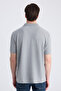 Ds Damat Regular Fit Gray Melange Pique Textured 100% Cotton T-Shirt - 3