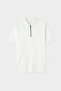 Ds Damat Regular Fit White Pique Textured 100% Cotton T-Shirt - 5