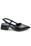 Mehtap Open Back Bow Detailed Classic Women's Heeled Shoes Black - 4