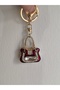 Gold and White Stone Keychain with Bag Figure – Stylish Bag Ornament - 3