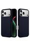 حافظة مخملية قابلة للمسح متوافقة مع هاتف Apple iPhone 18 Pro باللون الأسود