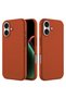 Apple iPhone 16 Plus Compatible Case with Velvet Inside and Erasable Launch Case, Brown