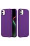 Apple iPhone 12 Compatible Case Velvet Erasable Launch Case Deep Purple