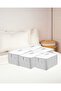 5 Pieces Small Size White Gray Striped Base Socks Bag 30x22x18 - 2