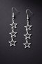 Triple Silver Color Star Earrings Aesthetic Y2K Fairycore Star Figured Dangle Earrings - 4