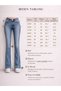 Women's Vintage Blue Washed Straight Jean Pants – High Waist Comfort Fit Denim - 8
