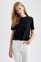 Regular Fit Crew Neck Short Sleeve 100% Cotton T-Shirt W9584Az22Sm