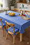 Premium Duck Bezi Checkered Tablecloth and Set of 4 40X40 Cushion Bead Silicone Table and Chair Covers