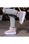 Kids Light Up Roller Shoes with Retractable Wheels, Flashing Skate Shoes for Girls Boys, Pink - 7