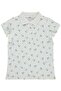 Girl's Leaf Pattern T-Shirt Floral Print Ages 6-9 - Off-White 9-10 Years